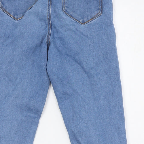 Denim Co Womens Blue Cotton Skinny Jeans Size 8 L25 in Regular Button
