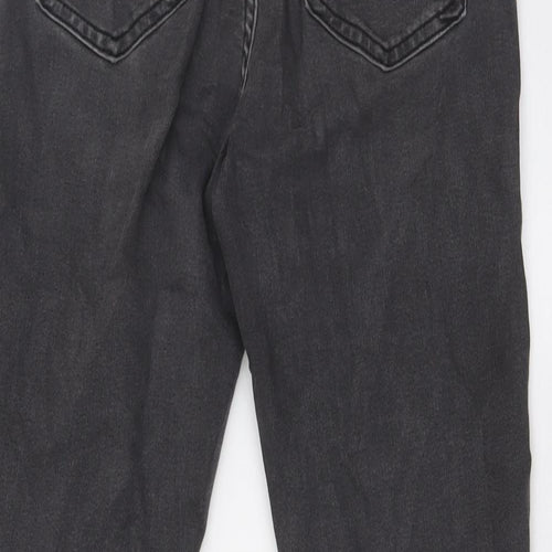 Topshop Womens Black Cotton Bootcut Jeans Size 28 L32 in Regular Button