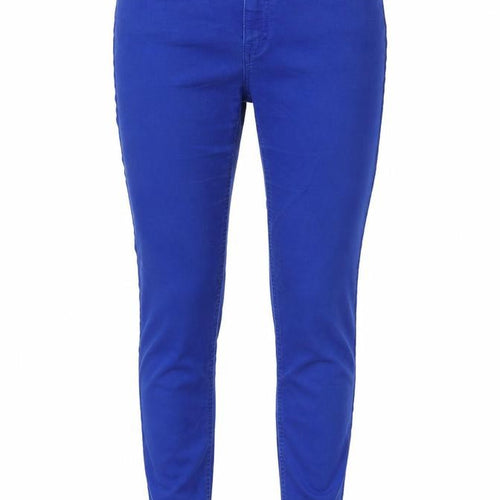 H&M Womens Blue Cotton Skinny Jeans Size 14 L30 in Regular Button