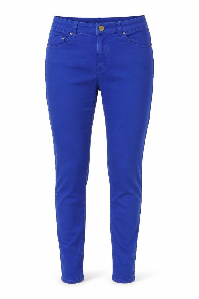 H&M Womens Blue Cotton Skinny Jeans Size 14 L30 in Regular Button