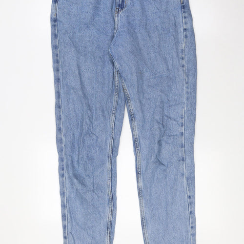 Denim Co Womens Blue Cotton Mom Jeans Size 8 L30 in Regular Button