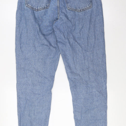 Denim Co Womens Blue Cotton Mom Jeans Size 8 L30 in Regular Button