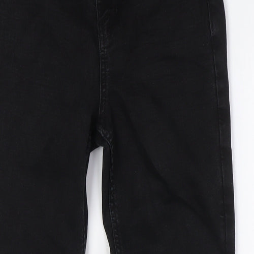 Marks and Spencer Womens Black Cotton Skinny Jeans Size 10 L28 in Regular Button