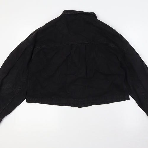 Bershka Womens Black Jacket Size L Button