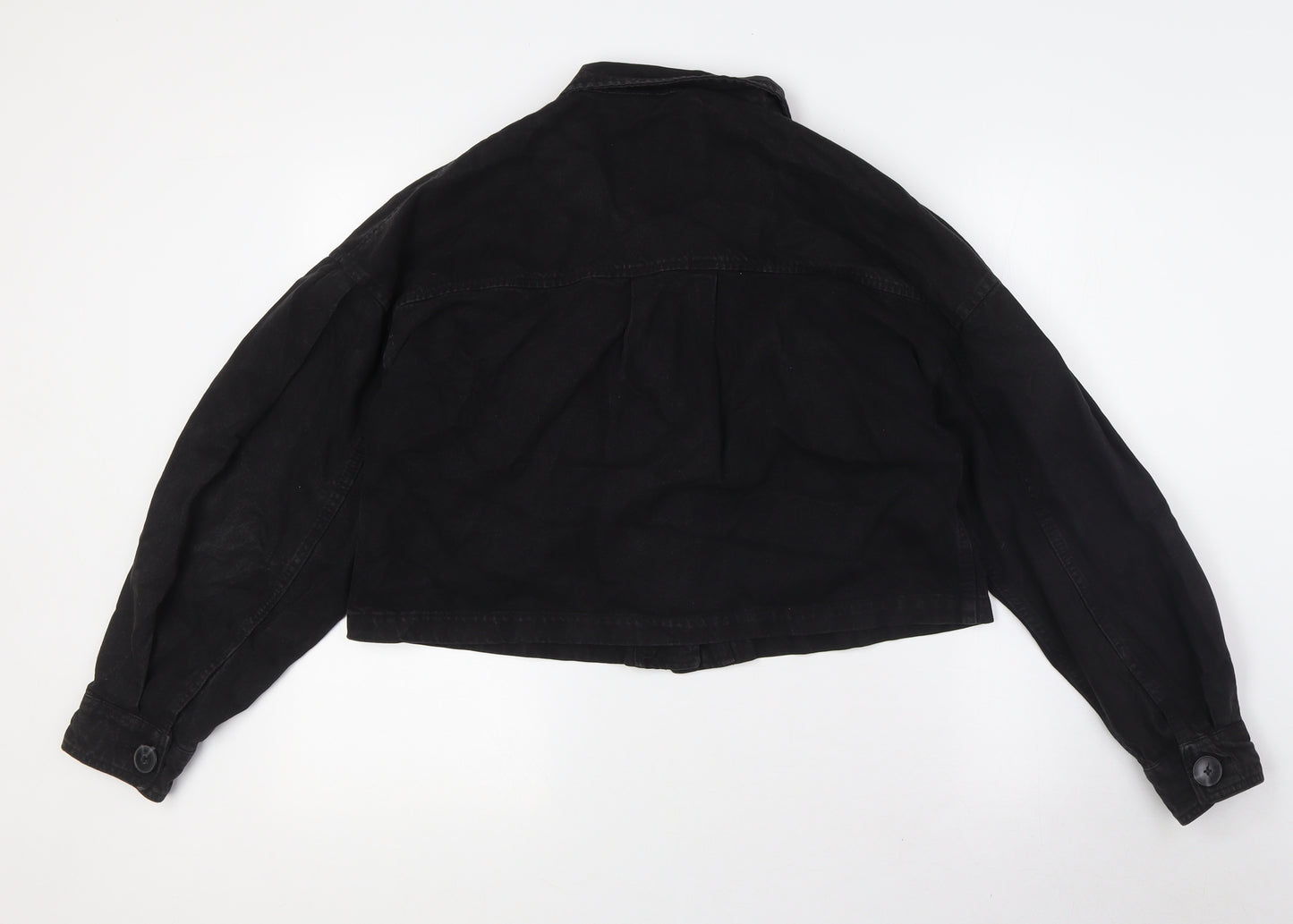 Bershka Womens Black Jacket Size L Button
