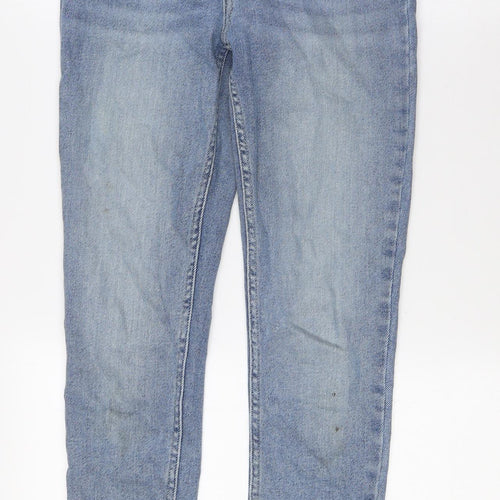 Jack Wills Womens Blue Cotton Skinny Jeans Size 26 in L29 in Slim Button - High Waist