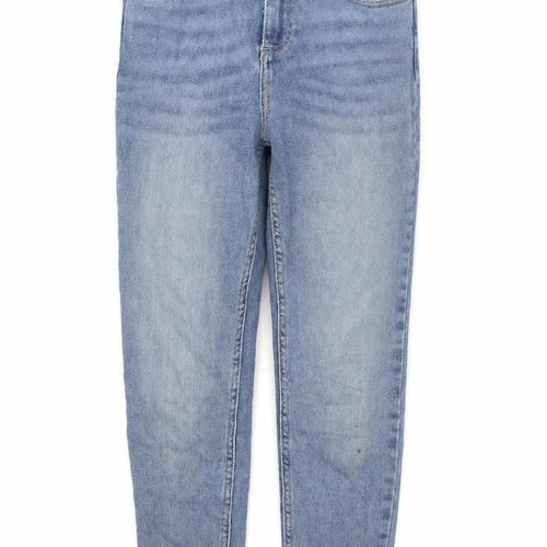 Jack Wills Womens Blue Cotton Skinny Jeans Size 26 in L29 in Slim Button - High Waist
