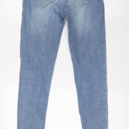 Jack Wills Womens Blue Cotton Skinny Jeans Size 26 in L29 in Slim Button - High Waist