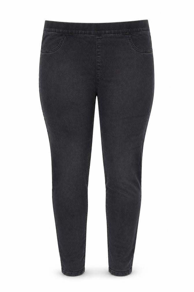 Marks and Spencer Womens Grey Cotton Blend Jegging Jeans Size 16 L29 in Regular