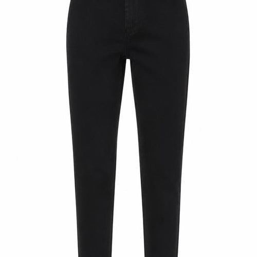 Denim & Co. Womens Black Cotton Blend Straight Jeans Size 6 L26 in Regular Zip