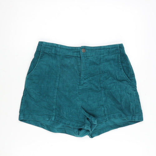 Wild Fable Womens Green Cotton Bermuda Shorts Size M Regular Zip