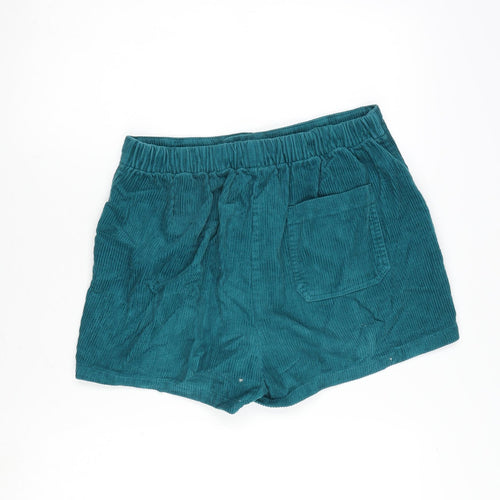 Wild Fable Womens Green Cotton Bermuda Shorts Size M Regular Zip