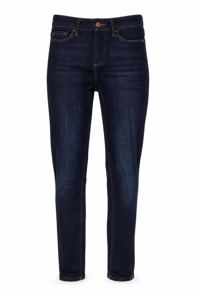 F&F Womens Blue Cotton Blend Straight Jeans Size 6 L30 in Regular Zip