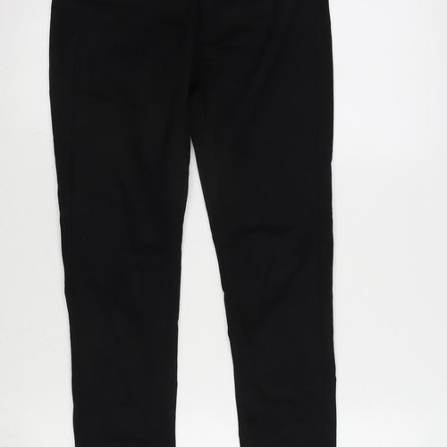 Denim & Co. Womens Black Cotton Blend Tapered Jeans Size 6 L28.5 in Regular Zip
