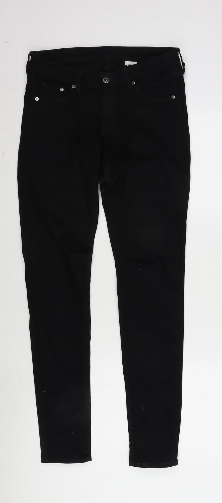 Super Skinny Womens Black Cotton Blend Tapered Jeans Size 27 in L32 in Regular Zip