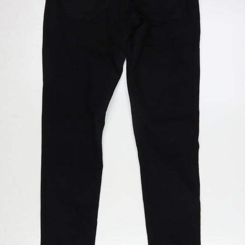 Super Skinny Womens Black Cotton Blend Tapered Jeans Size 27 in L32 in Regular Zip