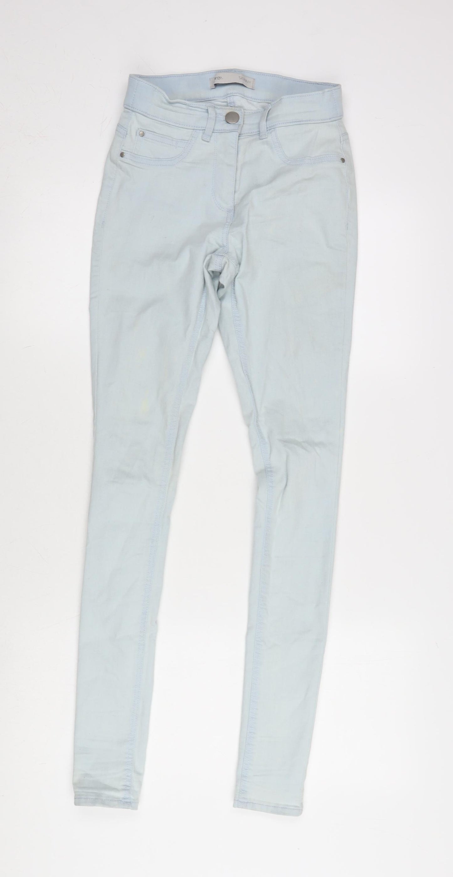 George Womens Blue Cotton Blend Tapered Jeans Size XS L31.5 in Regular Zip