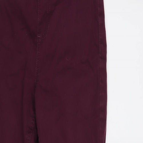 Marks and Spencer Womens Purple Cotton Blend Jegging Jeans Size 8 L26 in Regular