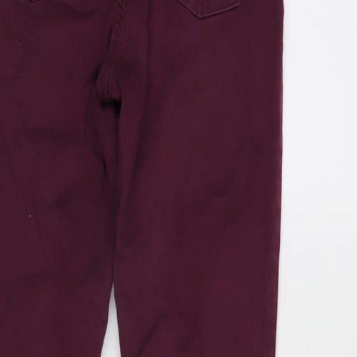 Marks and Spencer Womens Purple Cotton Blend Jegging Jeans Size 8 L26 in Regular