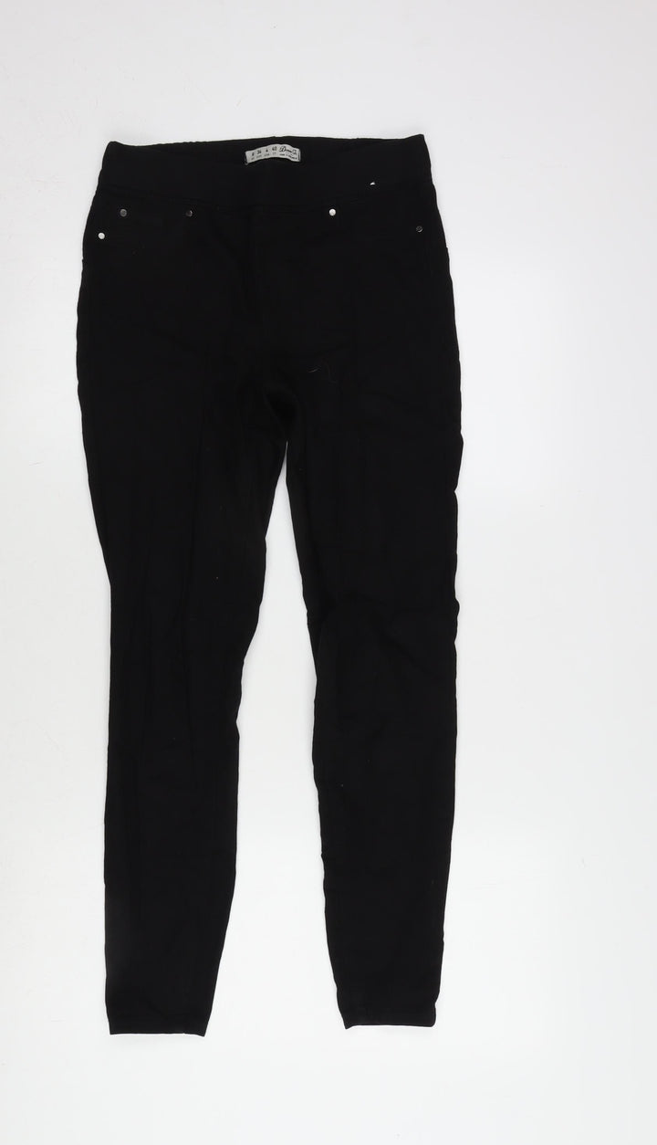 Denim & Co. Womens Black Cotton Blend Jegging Jeans Size 8 L27 in Regular