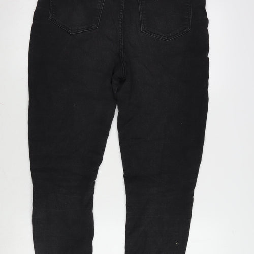 Intuition Womens Grey Cotton Blend Tapered Jeans Size 16 L27 in Regular Zip