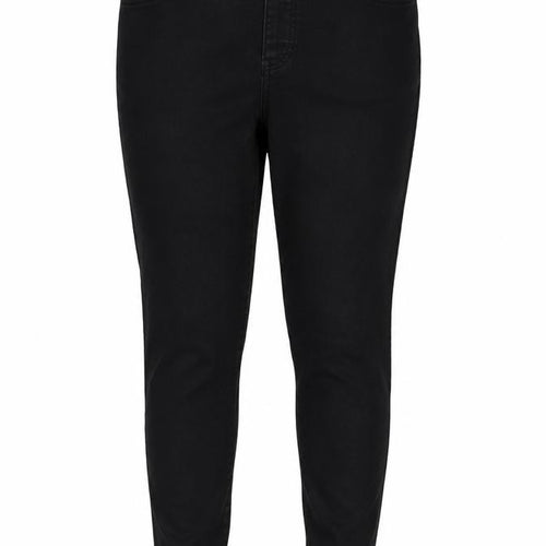 Intuition Womens Grey Cotton Blend Tapered Jeans Size 16 L27 in Regular Zip