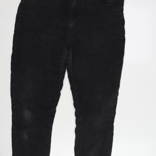 Intuition Womens Grey Cotton Blend Tapered Jeans Size 16 L27 in Regular Zip