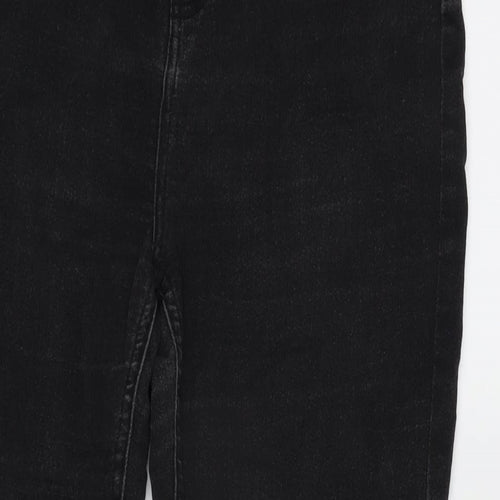 Intuition Womens Grey Cotton Blend Tapered Jeans Size 16 L27 in Regular Zip