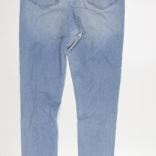 George Womens Blue Cotton Blend Tapered Jeans Size 12 L28 in Regular Zip