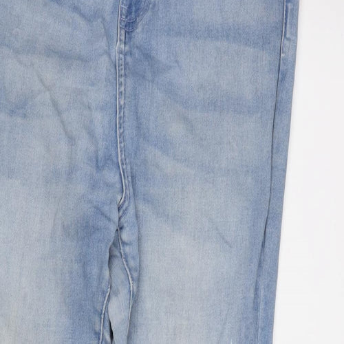 George Womens Blue Cotton Blend Tapered Jeans Size 12 L28 in Regular Zip