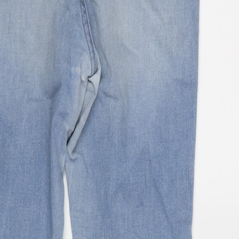George Womens Blue Cotton Blend Tapered Jeans Size 12 L28 in Regular Zip