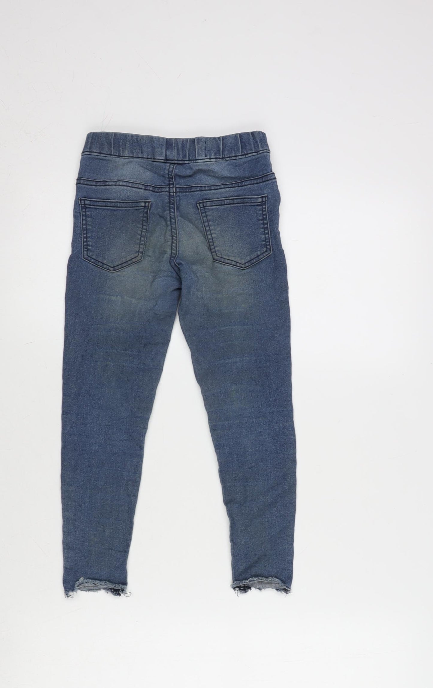 George Boys Blue Cotton Tapered Jeans Size 5-6 Years L20 in Regular - Distressed