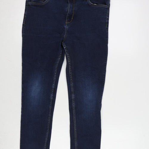 Denim Department Girls Blue Cotton Straight Jeans Size 14 Years L26 in Regular Zip