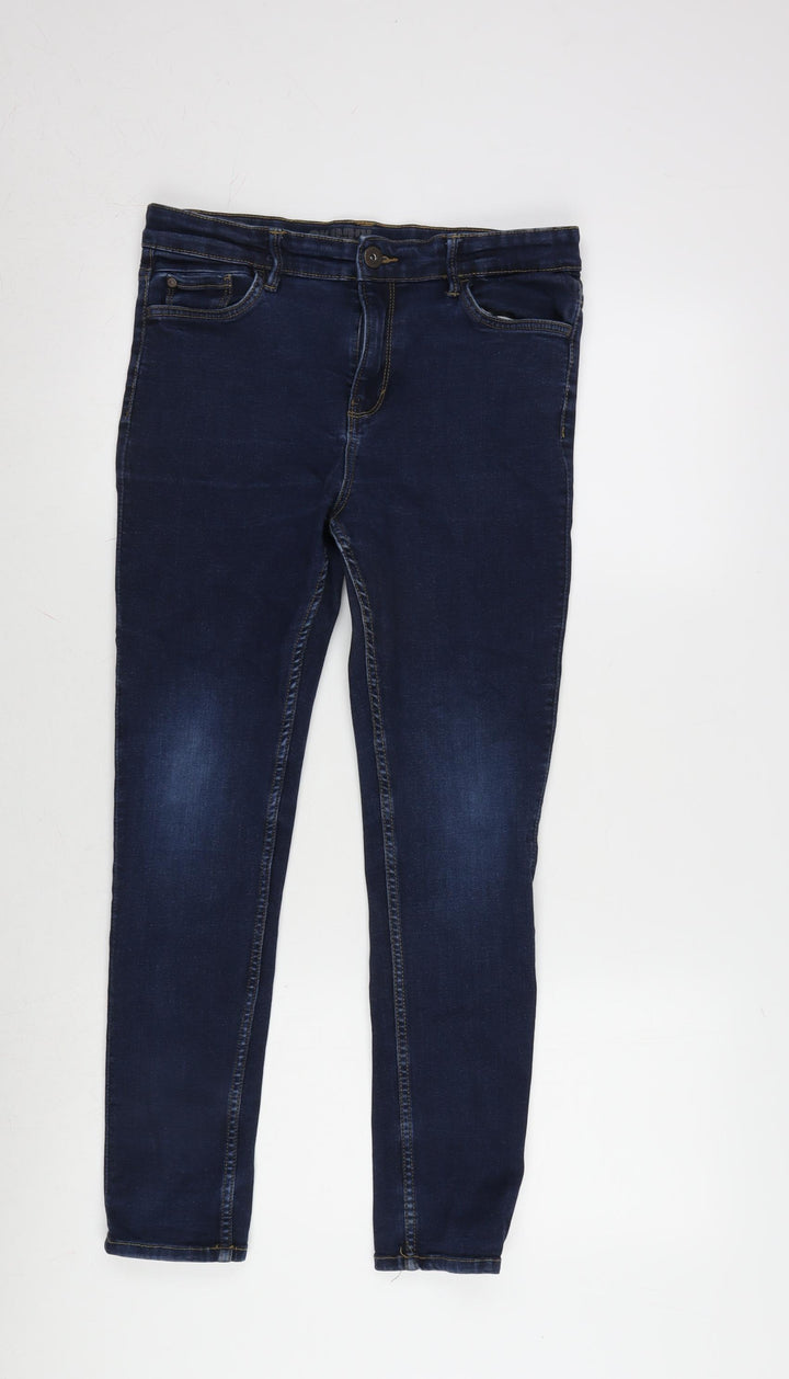 Denim Department Girls Blue Cotton Straight Jeans Size 14 Years L26 in Regular Zip