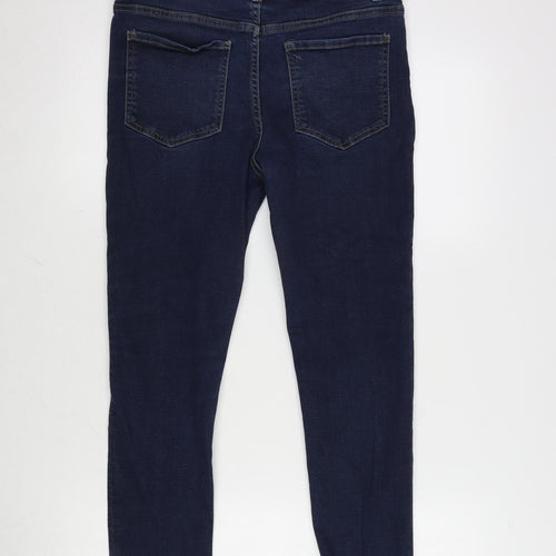 Denim Department Girls Blue Cotton Straight Jeans Size 14 Years L26 in Regular Zip