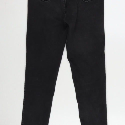 Missguided Womens Grey Cotton Blend Tapered Jeans Size 6 L28 in Regular Zip