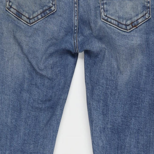 Denim & Co. Mens Blue Cotton Blend Tapered Jeans Size 32 in L32 in Regular Zip