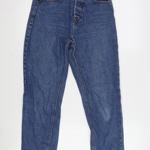 Sradivarios Womens Blue Cotton Straight Jeans Size 8 L26 in Regular Zip