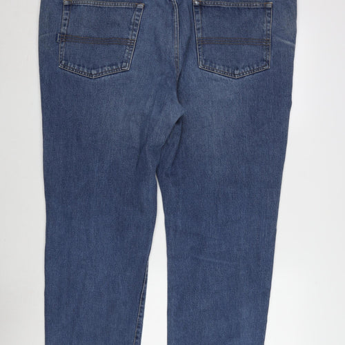 Union Blues Mens Blue Cotton Straight Jeans Size 46 in L31 in Regular Zip