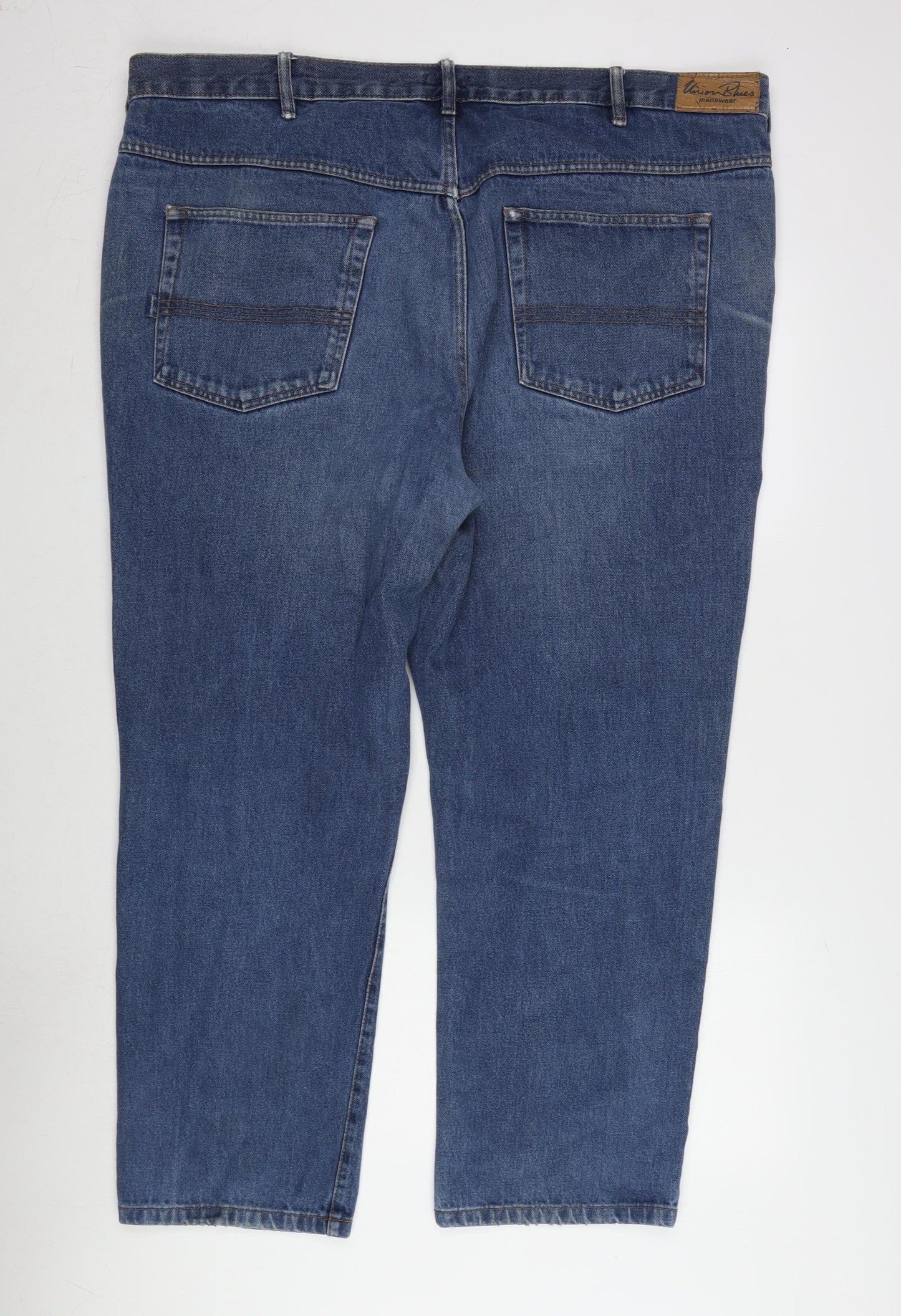 Union Blues Mens Blue Cotton Straight Jeans Size 46 in L31 in Regular Zip