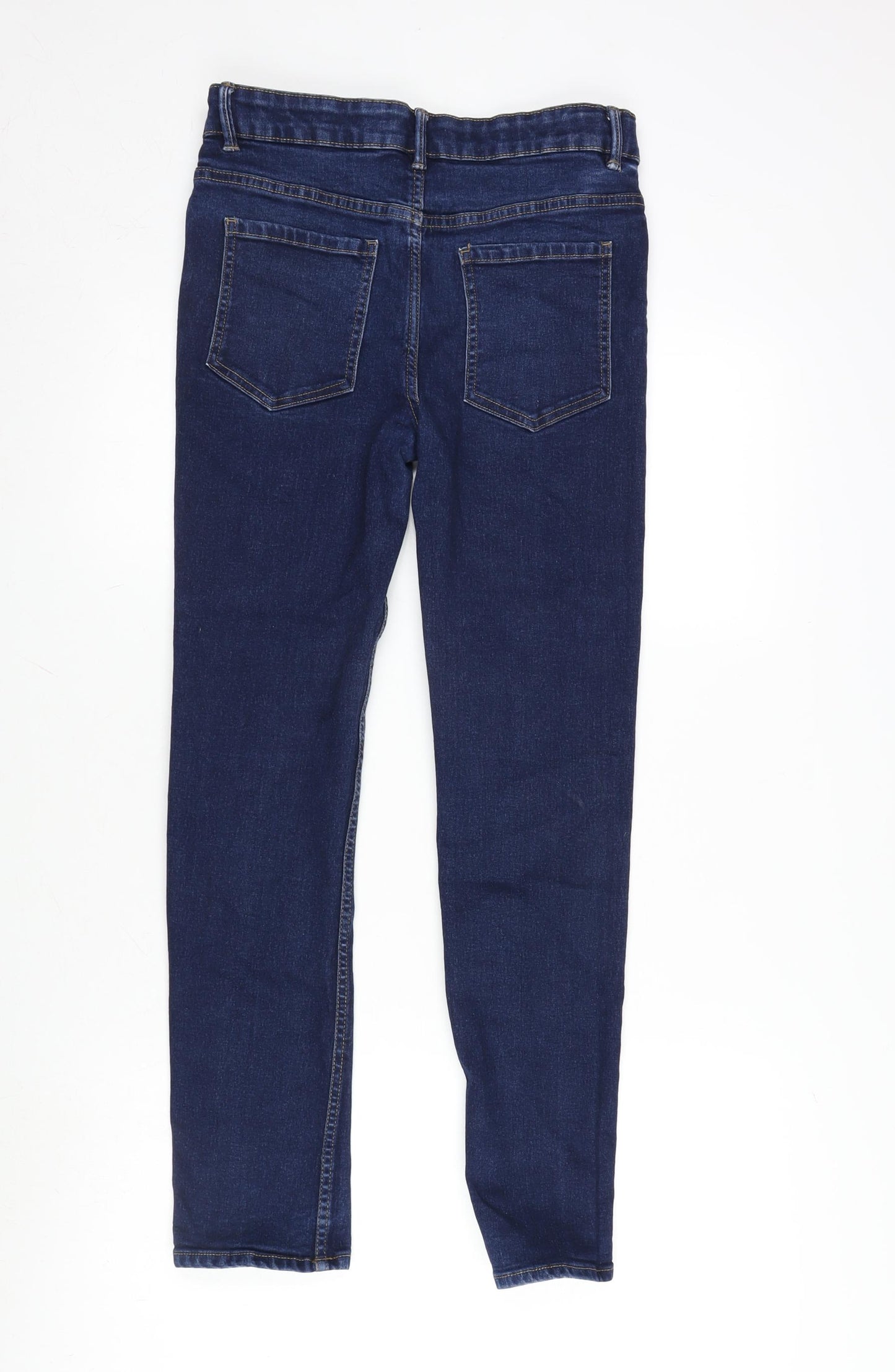 Denim Department Girls Blue Cotton Tapered Jeans Size 14 Years L27 in Regular Zip
