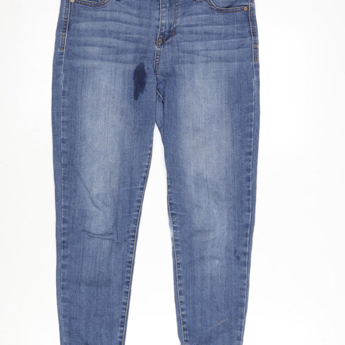 Celebrity Pink Womens Blue Cotton Blend Skinny Jeans Size 26 in L26 in Regular Zip