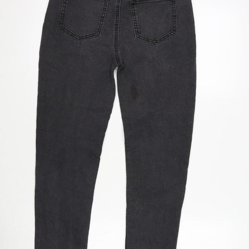 Denim & Co. Girls Grey Cotton Jegging Jeans Size 13-14 Years L26 in Regular - Distressed-Raw Hem