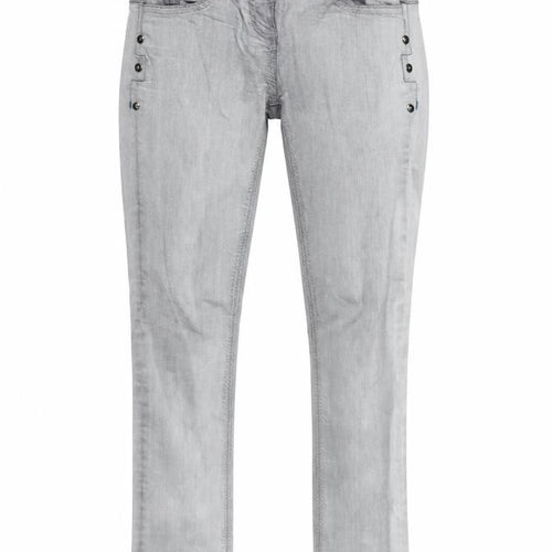 Miss- Evie Girls Grey Cotton Straight Jeans Size 9-10 Years L24.5 in Regular Zip