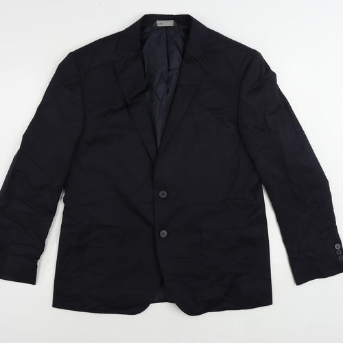 Marks and Spencer Mens Blue Polyester Jacket Suit Jacket Size 42 Regular