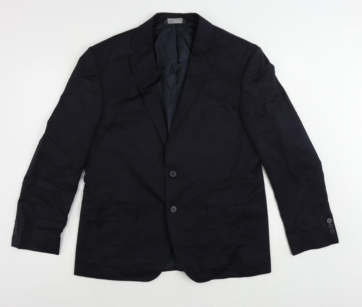 Marks and Spencer Mens Blue Polyester Jacket Suit Jacket Size 42 Regular