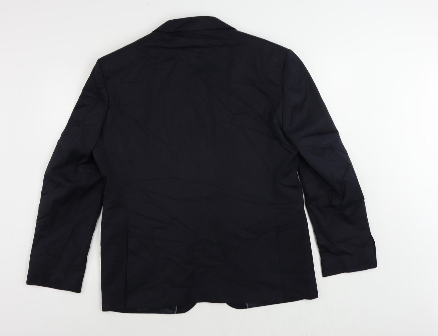 Marks and Spencer Mens Blue Polyester Jacket Suit Jacket Size 42 Regular
