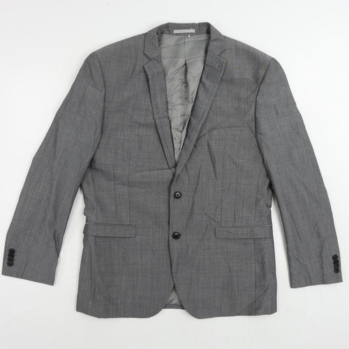 NEXT Mens Grey Wool Jacket Suit Jacket Size 42 Regular