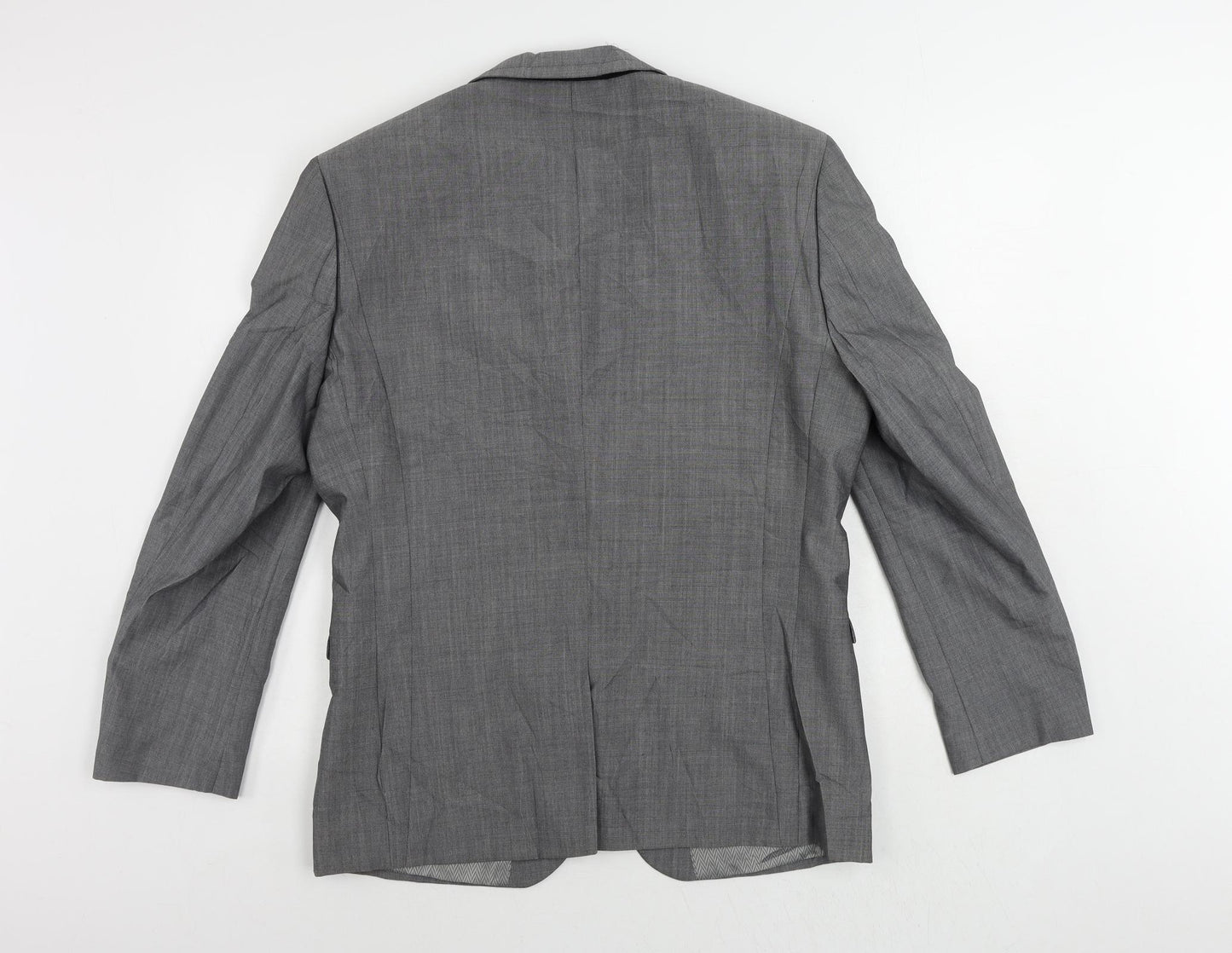 NEXT Mens Grey Wool Jacket Suit Jacket Size 42 Regular