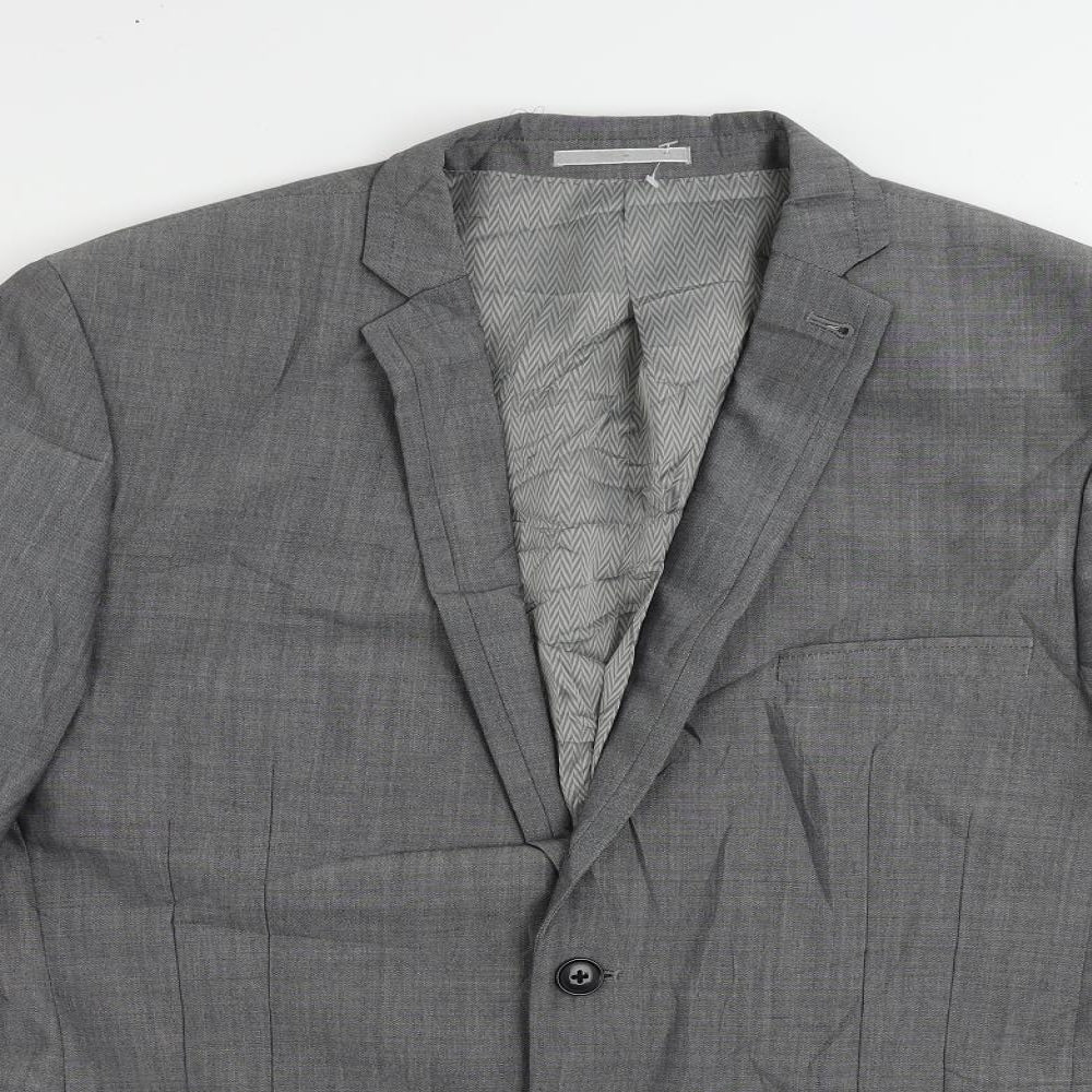 NEXT Mens Grey Wool Jacket Suit Jacket Size 42 Regular